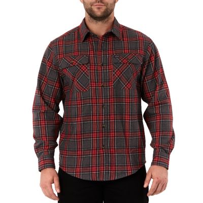 Smith's Workwear Buffalo Pocket Flannel Button-up Shirt Camicia Down Uomo