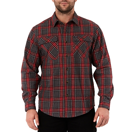 Workwear Shirt Supply at Flannel Tractor 2-Pocket Men\'s Plaid Smith\'s