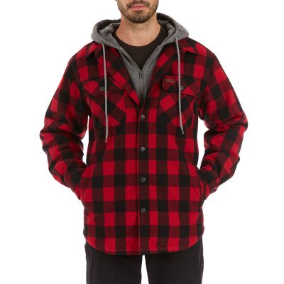 Smith's Workwear Men's Sherpa-Lined Hooded Flannel Shirt Jacket, S3215AH2 I love this flannel jacket!! I got a medium so I can wear more clothes under it