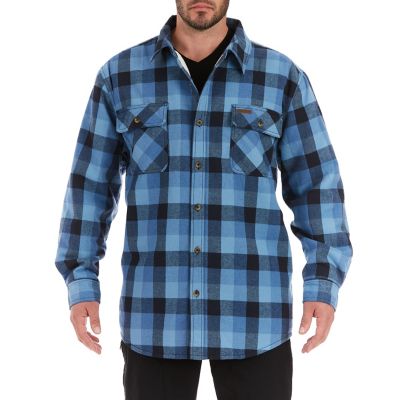 Smith's Workwear Men's Sherpa-Lined Cotton Flannel Shirt Jacket I use then as a layer under my vest