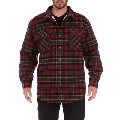 Men Smiths Workwear Mens Double Brushed Flannel Shirt Casual Button ...