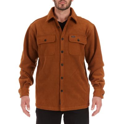 Smith's Workwear Men's Sherpa-Lined Fleece Shirt Jacket