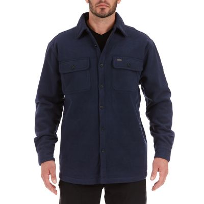 Smith's Workwear Men's Sherpa-Lined Fleece Shirt Jacket