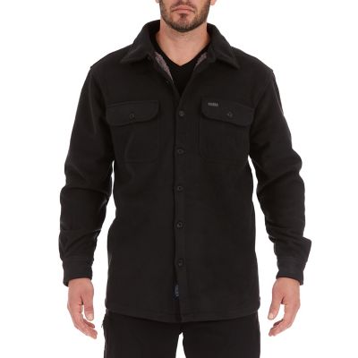 Smith's Workwear Men's Sherpa-Lined Fleece Shirt Jacket