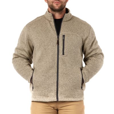 Smith's Workwear Men's Sherpa-Lined Sweater Fleece Jacket