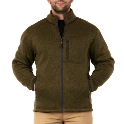 Smith's Workwear Men's Sherpa-Lined Sweater Fleece Jacket