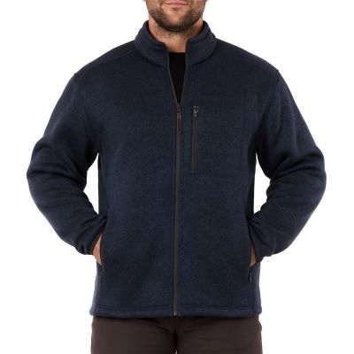 Smith's Workwear Men's Sherpa-Lined Sweater Fleece Jacket