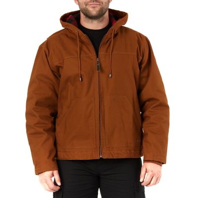Smith's Workwear Flannel-Lined Canvas Hooded Work Jacket