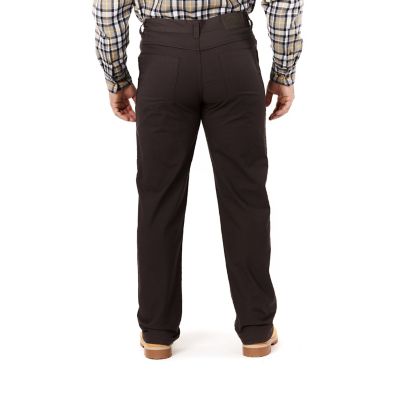 Image showing  Men's Stretch Fit Mid-Rise Fleece-Lined 5-Pocket Canvas Work Pants