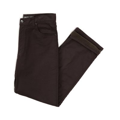 Image showing  Men's Stretch Fit Mid-Rise Fleece-Lined 5-Pocket Canvas Work Pants