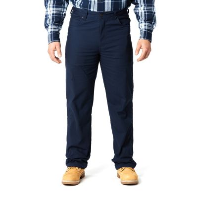 Smith's Workwear Men's Stretch Fit Mid-Rise Fleece-Lined 5-Pocket Canvas Work Pants