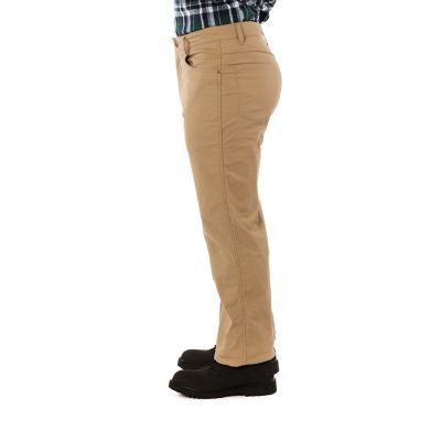 Image showing  Men's Relaxed Fit Mid-Rise Print Fleece-Lined 5-Pocket Canvas Work Pants