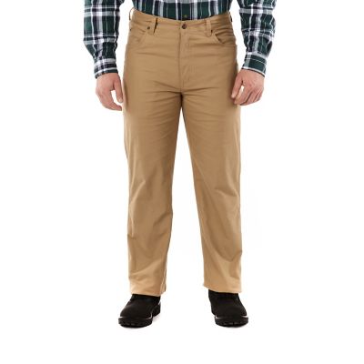 Smith's Workwear Men's Relaxed Fit Mid-Rise Print Fleece-Lined 5-Pocket Canvas Work Pants