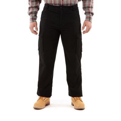 Smith's Workwear Men's Stretch Fit Mid-Rise Fleece-Lined Cargo Canvas Pants Great outdoor work pants