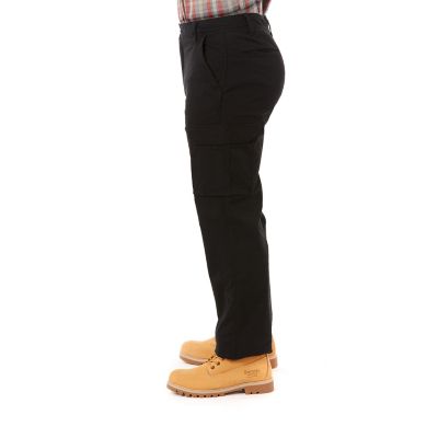 Image showing  Men's Relaxed Fit Mid-Rise Print Fleece-Lined Cargo Canvas Work Pants