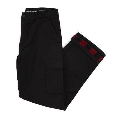 Image showing  Men's Relaxed Fit Mid-Rise Print Fleece-Lined Cargo Canvas Work Pants