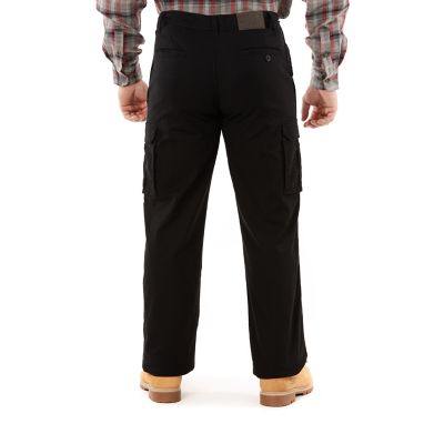 Image showing  Men's Relaxed Fit Mid-Rise Print Fleece-Lined Cargo Canvas Work Pants