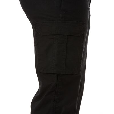 Image showing  Men's Relaxed Fit Mid-Rise Print Fleece-Lined Cargo Canvas Work Pants