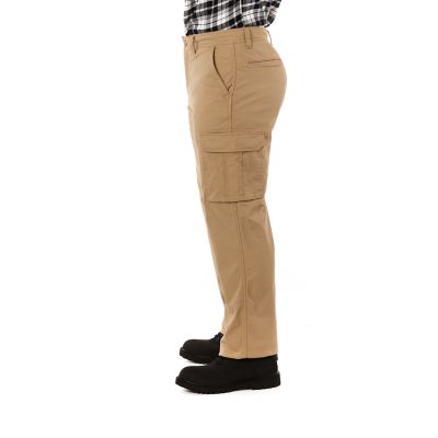 Image showing  Men's Relaxed Fit Mid-Rise Print Fleece-Lined Cargo Canvas Work Pants