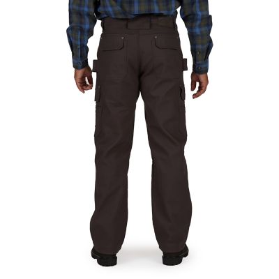 Mens Lined Work Pants Men's Smith's Workwear Stretch Fleece-Lined