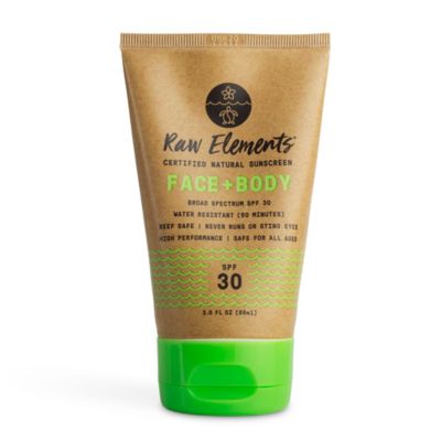 Raw Elements SPF 30 Face and Body Sunscreen Tube