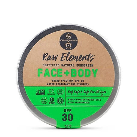 Raw Elements SPF 30 Face and Body Sunscreen Tin