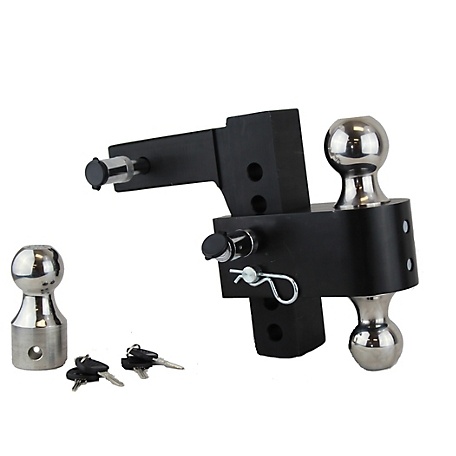 Aluma-Tow Ultra Adjustable Ball Mount Hitch for 2 in. Receivers, 6 in. Drop, Rust-Free
