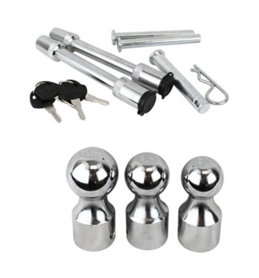 Image showing  2 in. Receiver Ultra Adjustable Rust-Free Ball Mount Hitch, 6 in. Drop, 12,000 lb. Capacity