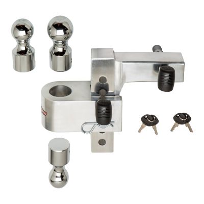 Image showing  2 in. Receiver Adjustable Ball Mount Hitch, 6 in. Drop, 12,000 lb. Capacity