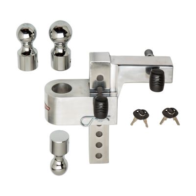 Image showing 7 th Aluma-Tow 2 in. Receiver Adjustable Ball Mount Hitch, 8 in. Drop, 12,000 lb. Capacity