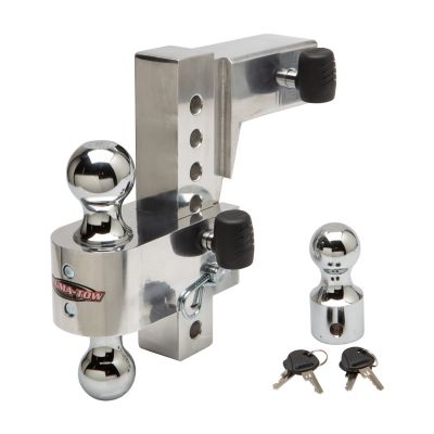 Aluma-Tow 2-1/2 in. Receiver Adjustable Ball Mount Hitch, 8 in. Drop, 12,000 lb. Capacity