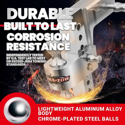 Image showing  2-1/2 in. Receiver Adjustable Ball Mount Hitch, 8 in. Drop, 12,000 lb. Capacity