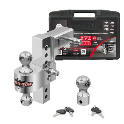 Image showing  2-1/2 in. Receiver Adjustable Ball Mount Hitch, 8 in. Drop, 12,000 lb. Capacity