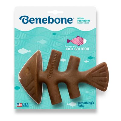 Benebone Fishbone Dog Chew Toy for Aggressive Chewers, Medium