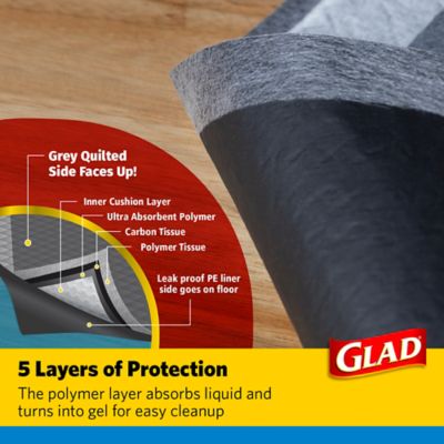 Image showing 5 th Glad Activated Carbon Dog Training Pads, 100 ct.
