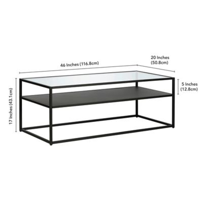 Image showing  Ada Rectangular Coffee Table, Blackened Bronze