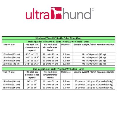 Image showing 4 th Ultrahund Buckle Glow Dog Collar, 3/4 in. x 14 in.