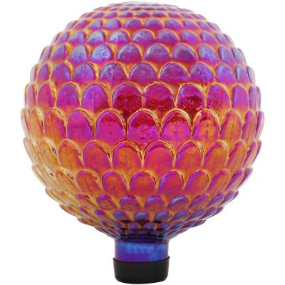 Sunnydaze Decor 10 in. Scalloped Outdoor Gazing Globe, ZIB-256