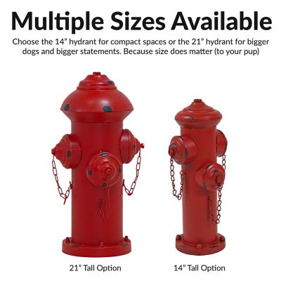 Image showing 5 th Sunnydaze Decor Fire Hydrant Dog Pee Post Metal Garden Statue