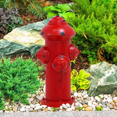 Image showing 8 th Sunnydaze Decor Fire Hydrant Dog Pee Post Metal Garden Statue