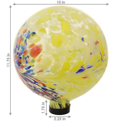Image showing  10 in. Bright Summer Burst Glass Outdoor Gazing Globe Ball
