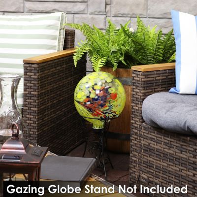 Image showing  10 in. Bright Summer Burst Glass Outdoor Gazing Globe Ball