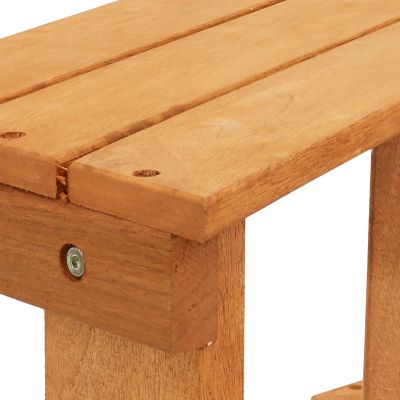 Image showing 9 th Sunnydaze Decor 3-Tier Outdoor Meranti Wood with Teak Oil Finish Flower Plant Stand. 36 in., Brown