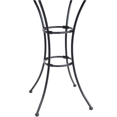 Image showing 6 th Sunnydaze Decor Elegant Round Wrought Iron Bar Table -30 in. D x 39.5 in. H, Black