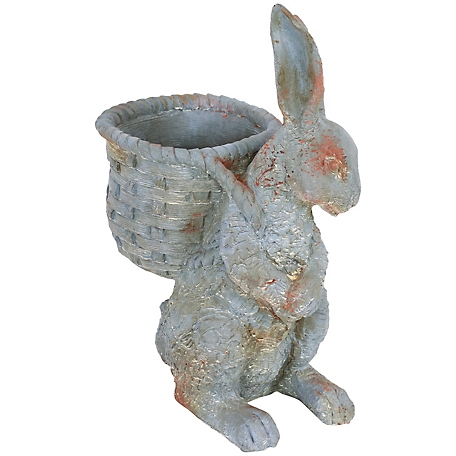 Sunnydaze Decor Roman the Carrot Collector Rabbit Statue, XCA-632