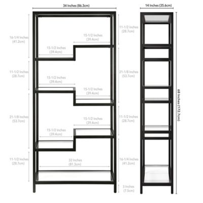 Image showing  4-Tier Johann Metal Bookcase