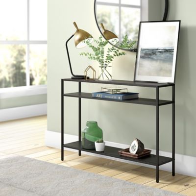 Image showing  Ricardo Console Table with Metal Shelves