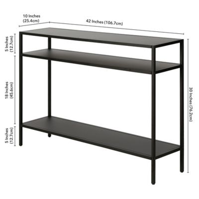Image showing  Ricardo Console Table with Metal Shelves