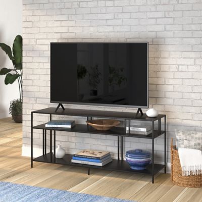 Hudson&Canal Cortland TV Stand with Metal Shelves for TVs Up to 60 in.
