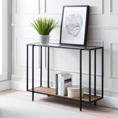 Image showing  Vireo Accent Table with Shelf, Blackened Bronze